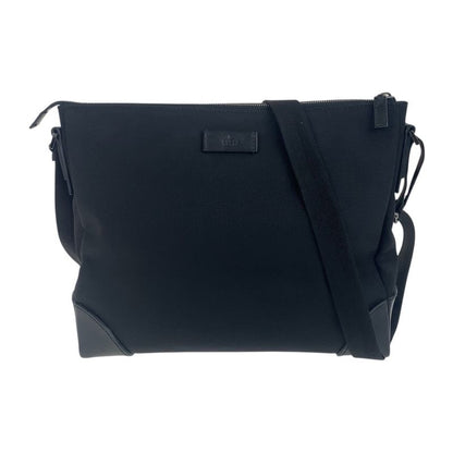 Gucci Black Silver Hardware Nylon/leather 110054 Crossbody Shoulder Bag