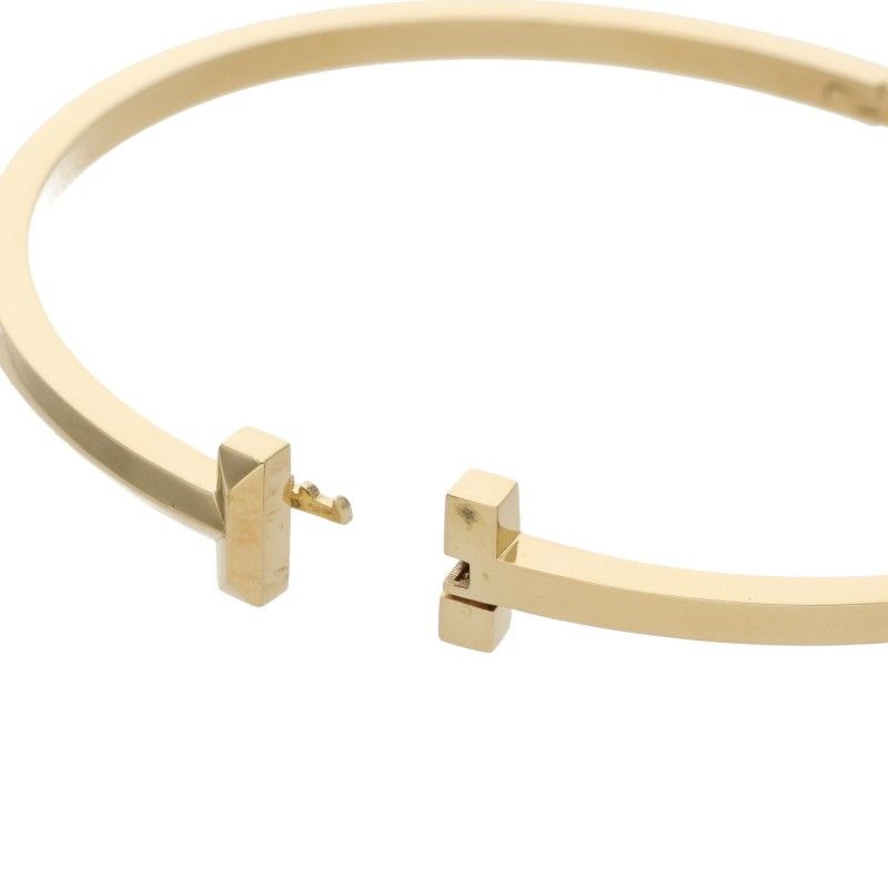 Tiffany & Co T One Narrow Hinge 18K Yellow Goldbangle Men's