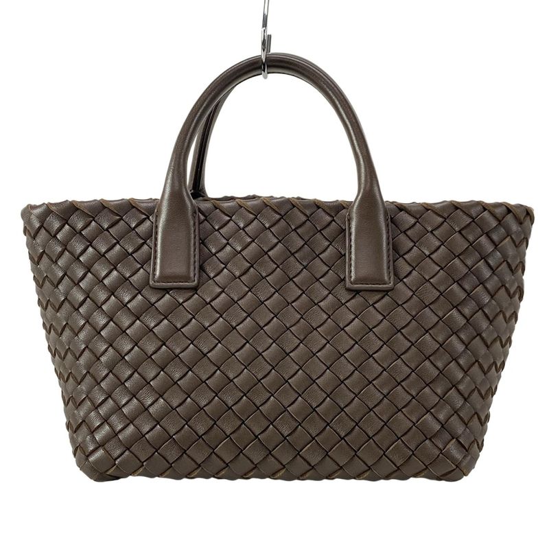 Bottega Veneta Tote Bag Mini Cabas Dark Brown Leather