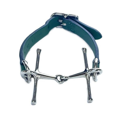 Hermes Bracelet Maul Leather Green X Silver Hardware