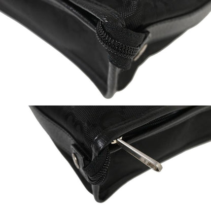 Gucci GG Travel Pouch Clothes Nylon Leather Black 33fa226