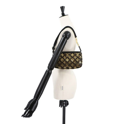 Louis Vuitton Monogram Eclipse Pochette Axessoire Hand Bag Sequins 90296779