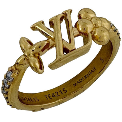 Louis Vuitton Ring LV Iconic Line Stone Gold