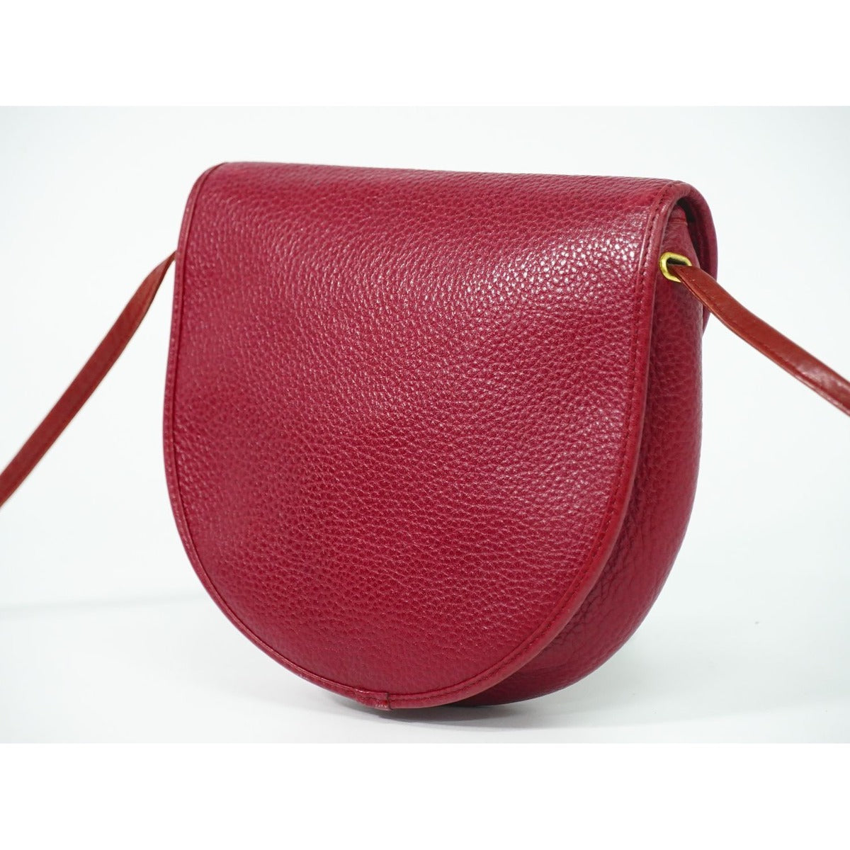 Dior Leather Shoulder Bag Pochette Red Outside — view 2