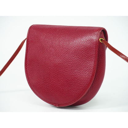 Dior Leather Shoulder Bag Pochette Red Outside — view 2