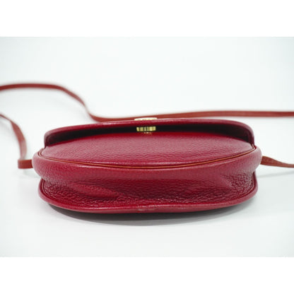 Dior Leather Shoulder Bag Pochette Red Outside — view 3