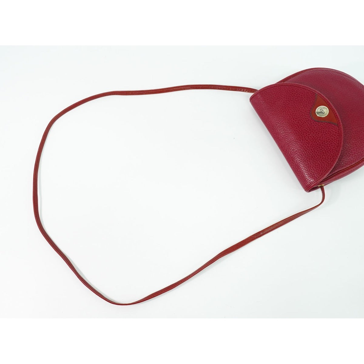 Dior Leather Shoulder Bag Pochette Red Outside — view 4