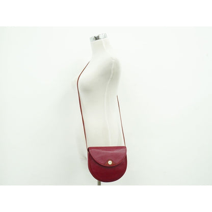 Dior Leather Shoulder Bag Pochette Red Outside — view 6