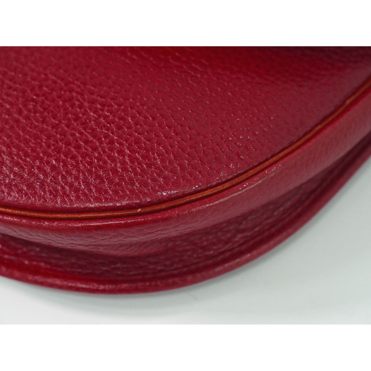 Dior Leather Shoulder Bag Pochette Red Outside — view 7