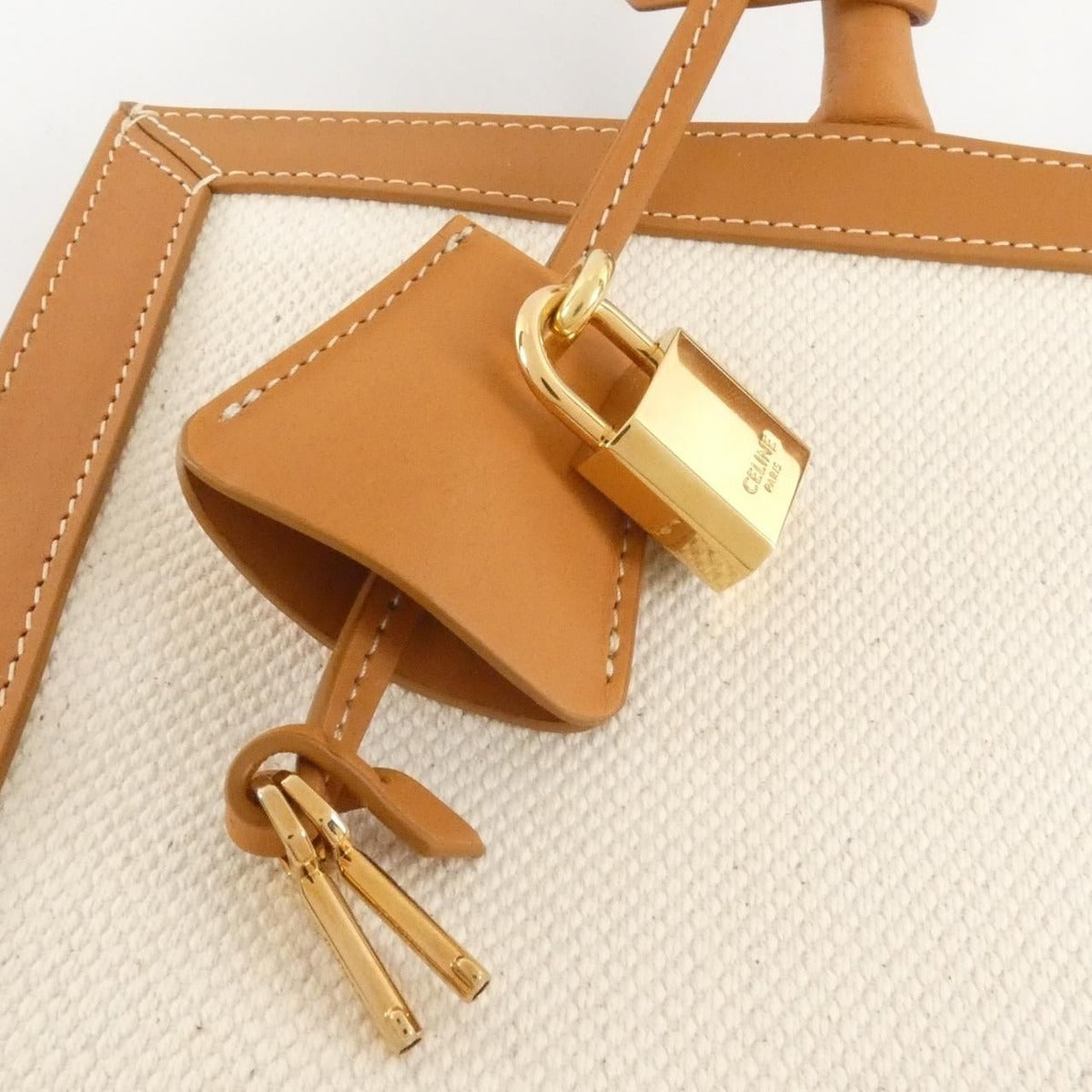 Celine Vertical Cabas Bag Natural — view 5