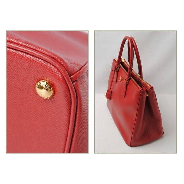 Prada Shoulder Bag B1786 T Saffiano Fuoco Red With 2 way Strap — view 7