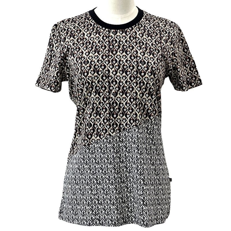 Louis Vuitton T-Shirt Short Sleeve Cotton Brown L Flower