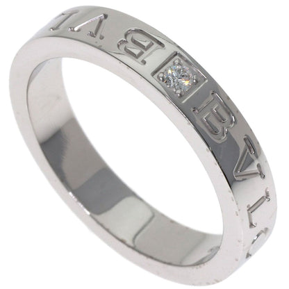 Bvlgari Double Logo Diamond Ring 18k White Gold