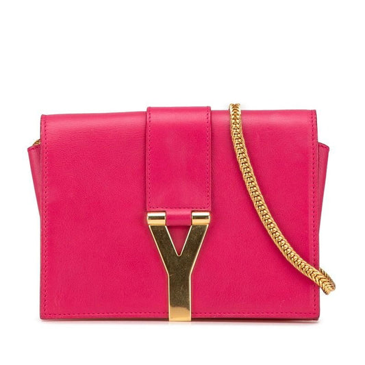 Saint Laurent Classic Yline Satchel Small Chain Crossbody Shoulder Bag Pink
