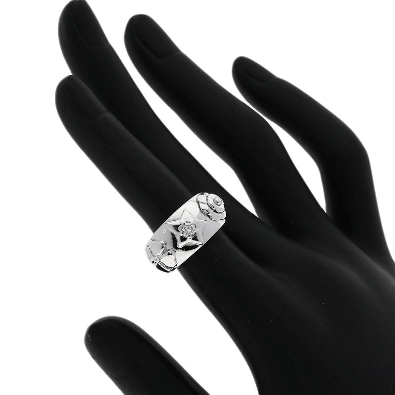 Chanel Three Symbols Diamond Ring - 18K White Gold Ladies