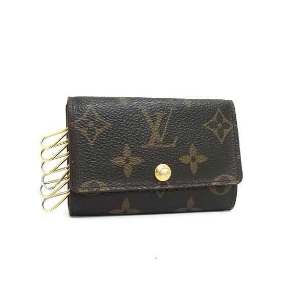 Louis Vuitton Key Case Monogram Multicles 6 Brown Leather