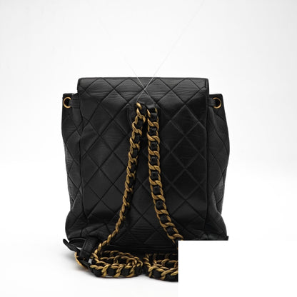 Chanel Quilted Backpack Flap Black Key — view 3