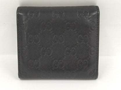 Gucci Trifold Wallet Leather Black 268533