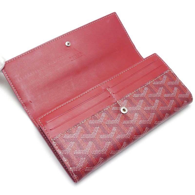 Goyard Varenne Flap Wallet Long Red With Box
