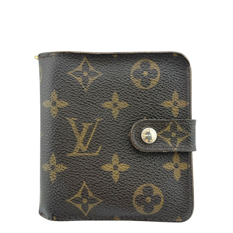 Louis Vuitton M61667 Monogram Compact Zipped Wallet With Zipped Card Pocket