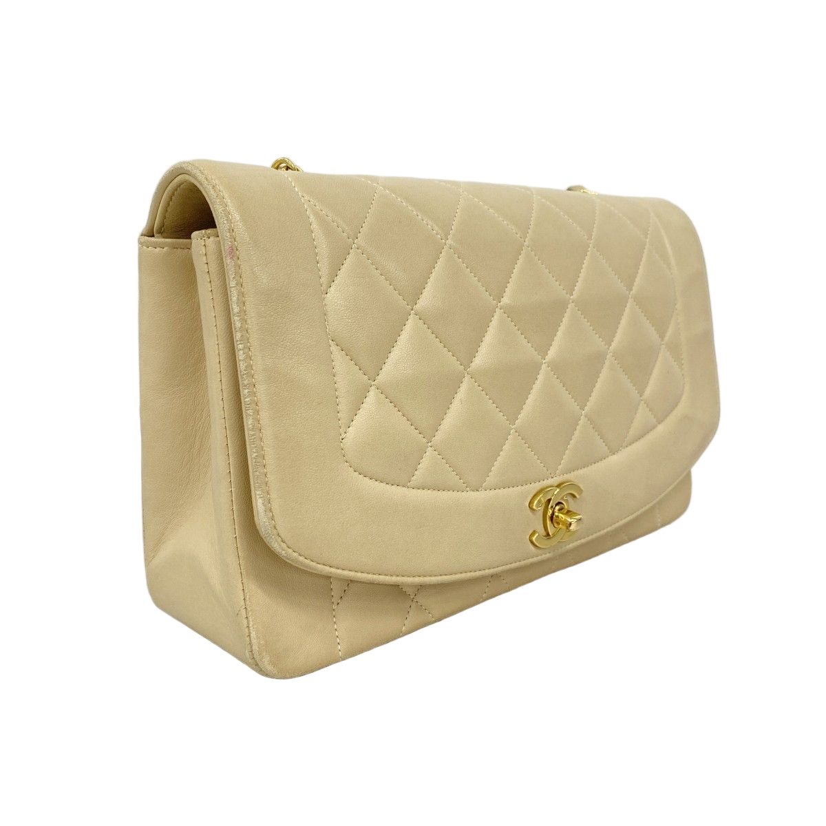 Chanel Shoulder Bag Diana Lambskin Beige Gold — view 2