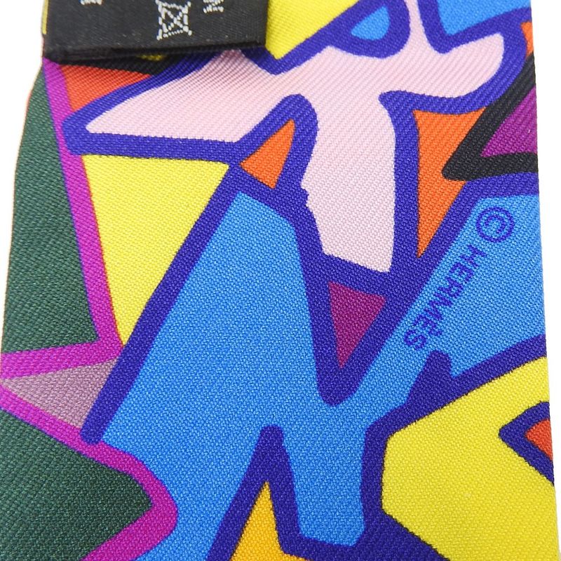 Hermes Twilly Scarf 100% Silk Blue Green Orange Multi Small Accessories Ladies