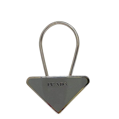 Prada Key Ring Silver Gray M713 Metal