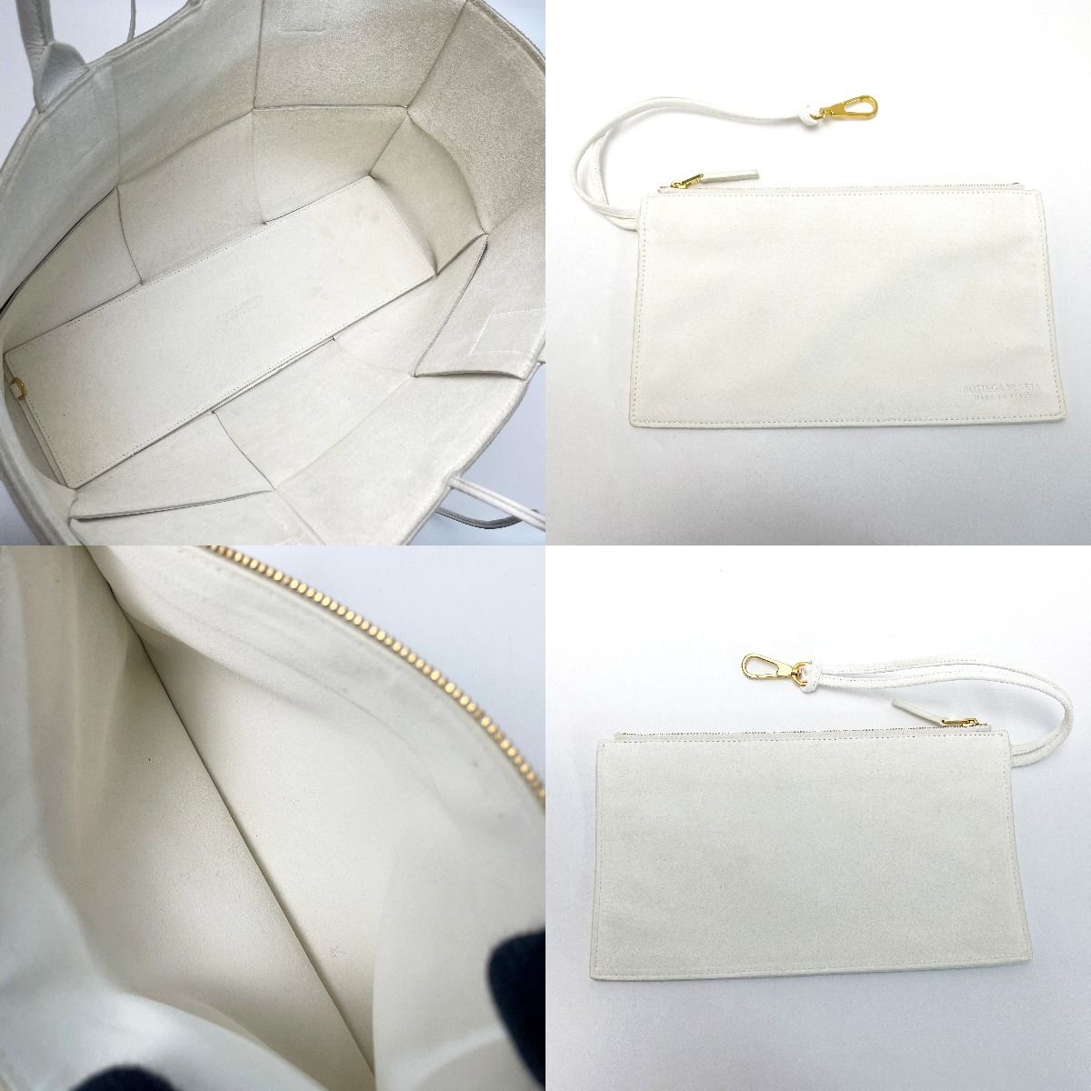 Bottega Veneta Medium Arco Tote Vcp11 9009 White Tote Bag