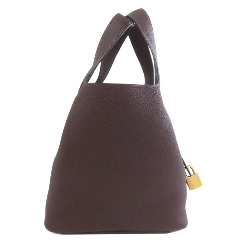 Hermes Picotin Lock PM Gold Hardware Handbag Taurillon Women