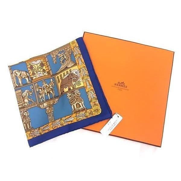 Hermes Torana Carre 45 Petit Gavroche 100% Silk Scarf Handkerch