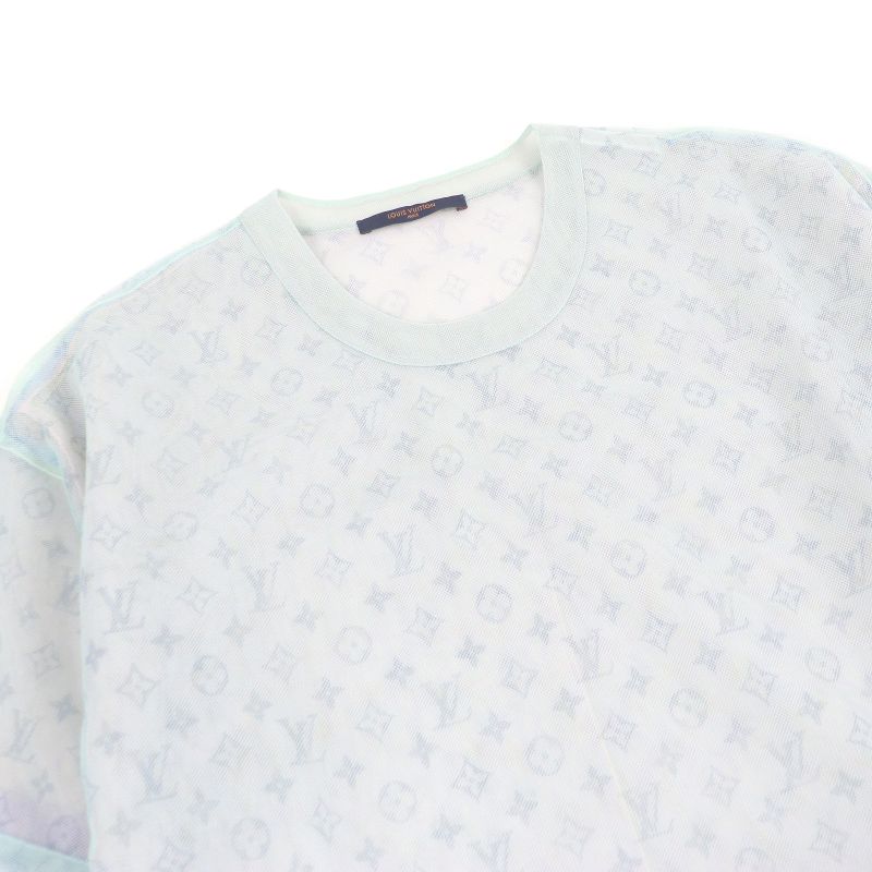 Louis Vuitton 20SS Monogram Tulle Layered Short-sleeved T-shirt Cut And Sewn