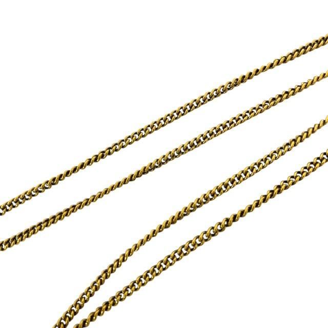 Christian DIOR J'adior 2 Chain Choker Necklace Antique Gold Metal