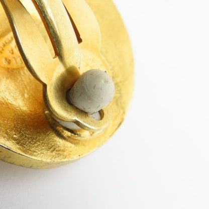 Chanel Earring Coco Mark Metal Gold Plated Accessories 94A Ladies Women Chanel
