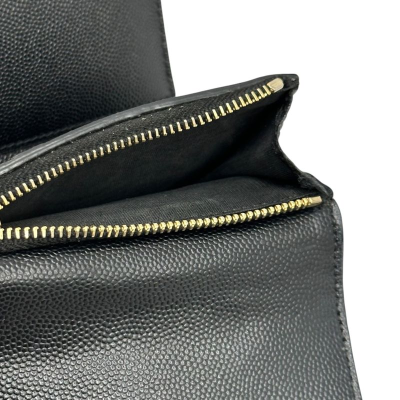 Saint Laurent Monogram YSL Trifold Wallet Monogram 03943 Black Compact Wallet