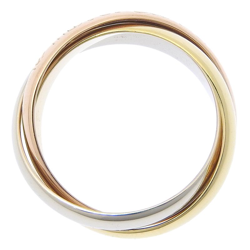 Cartier Trinity 18K Gold (yg×pg×wg) No 10 Ladies 7.0g Ring