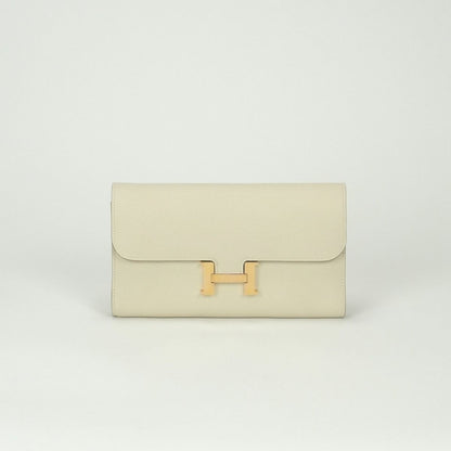 Hermes Constance Wallet Epsom Cles Craie Ivory Cream