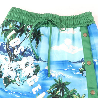 Gucci 693162 100% Cotton Los Angeles Palm Tree Print Skirt Multicolor M Made In