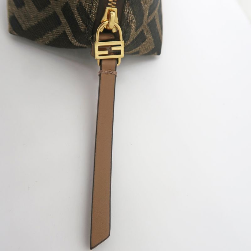 Fendi Pouch Zucca Pattern 8n0208 Brown Men's Women's Accessories