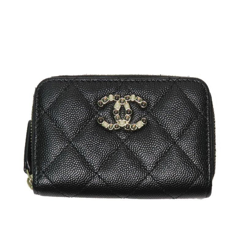 Chanel Quilted Bijoux-zip Coin Case Black Gold Hardware Ap3607