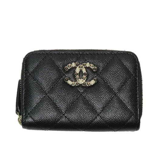 Chanel Quilted Bijoux-zip Coin Case Black Gold Hardware Ap3607