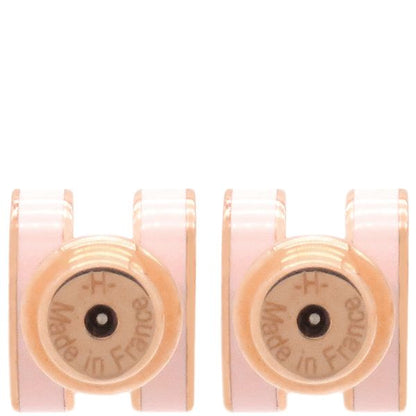 Hermes Earrings Pop Ash Hearrings Mini Metal Enamel Rose Dragee and Pink Gold