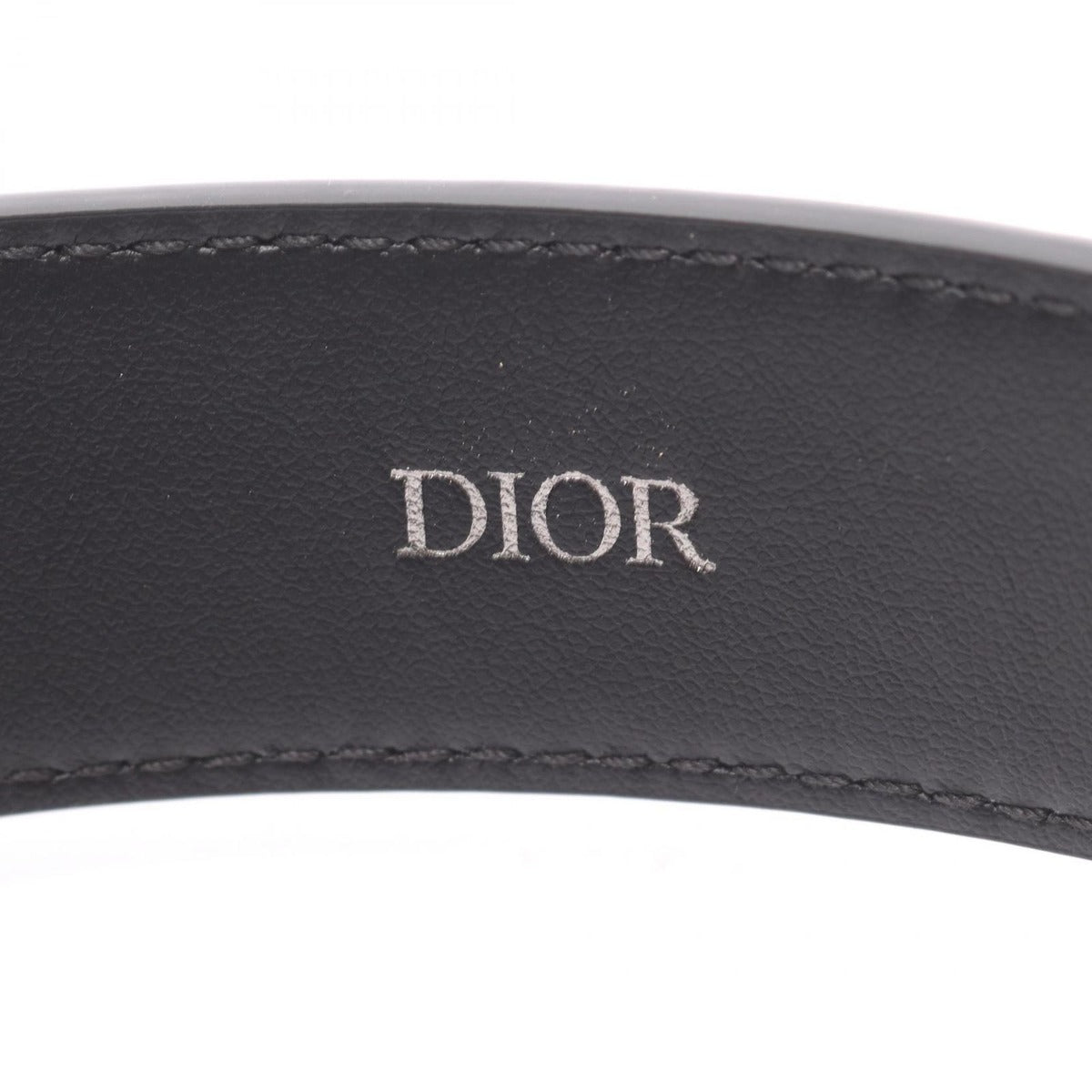 Dior Belt CD Logo Black Leather — view 4