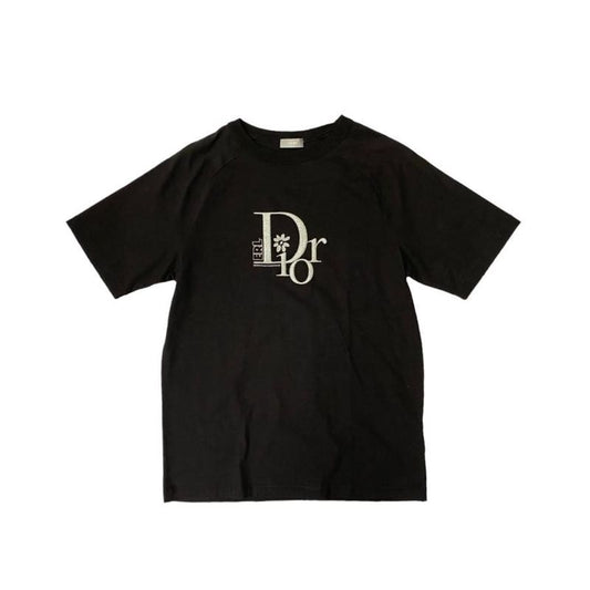 Christian Dior X Erl Collaboration T-Shirt 313j647a0817 Cotton Black Silver