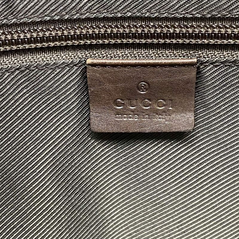 Gucci Boston Bag GG Supreme 108793 Beige X Dark Brown Leather