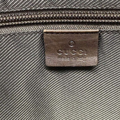 Gucci Boston Bag GG Supreme 108793 Beige X Dark Brown Leather