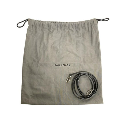 Balenciaga Handbag Hourglass Top Handle Small 593546 Dark Grey Croc Shape