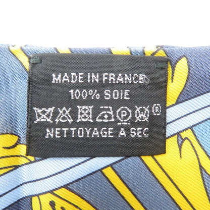 Hermes Twilly George Washington's Carriage Detaille Silk Blue White Yellow