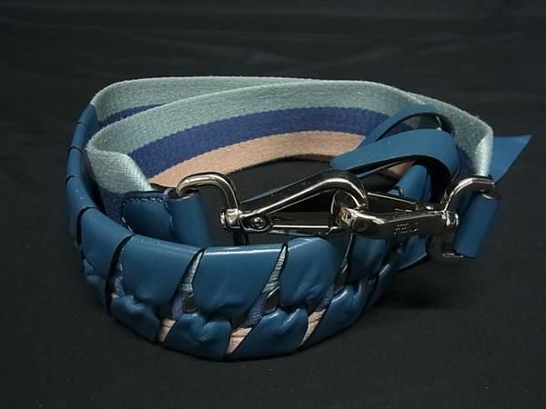 Fendi Canvas And Leather Shoulder Strap For Bag Shoulder Women Blue And Pink