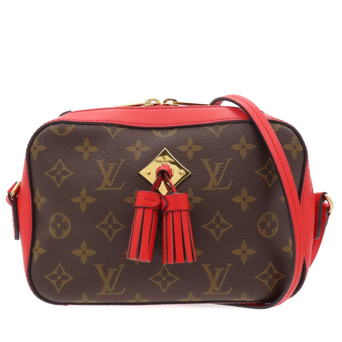 Louis Vuitton Saintonge Red Coquelicot Monogram Canvas Shoulder Bag