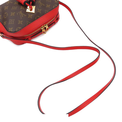 Louis Vuitton Saintonge Red Coquelicot Monogram Canvas Shoulder Bag — view 5